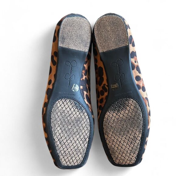 Jessica Simpson Mandalaye Leopard Square Toe Ballet Flats Size 7.5 - Picture 4 of 4
